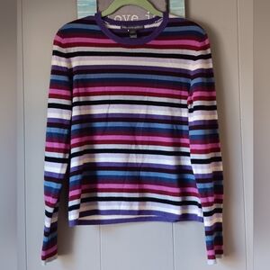 Women's  Sak Fifth Avenue Multicolor 100% Cashmere Sweater Size L ⚘️